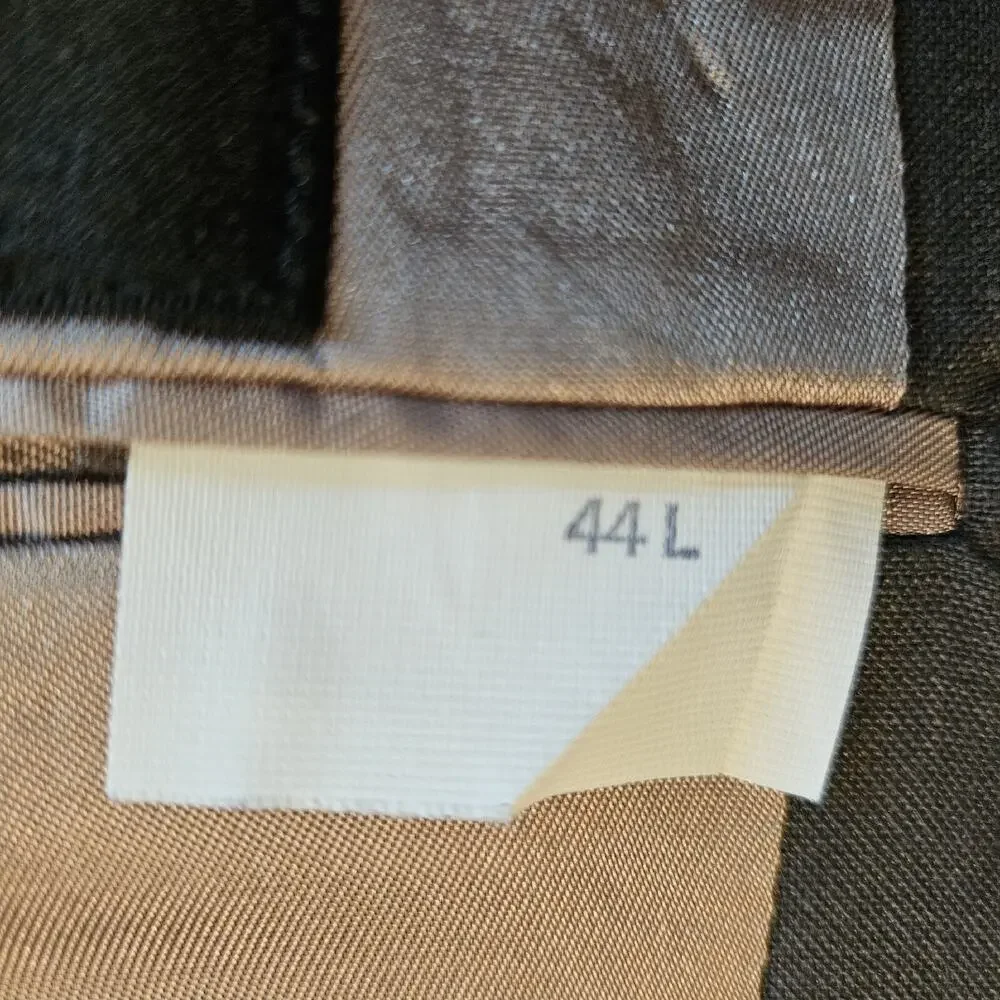 Mens Andhurst blazer jacket sports coat 44L Brown Faint Gray Pinstripes USA